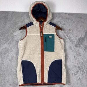 L.L. Bean Sherpa Retro-X Vest with Hood Youth L 14-16